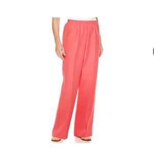 Alfred Dunner Coral Pull On Pant